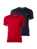 Emporio Armani T-Shirt 2er Pack in Marine/Rot