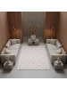 KADIMA DESIGN Teppich Kurzflor Geometrisches Muster Polypropylen Wohnzimmer in Pink