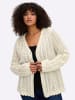 sheego Ajourstrickjacke in champagner