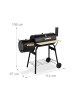 relaxdays Smoker Grill in Schwarz