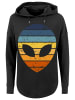 F4NT4STIC Oversized Hoodie Alien Sonnenuntergang Retro in schwarz