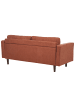 Beliani 3-Sitzer Sofa NURMO in Braun/Dunkler Holzfarbton - (W) 177 x (H) 78 x (L) 74 cm