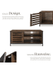 tectake TV-Board Galway 110 x 41,5 x 50,5 cm, Industrial Holz dunkel, rustikal