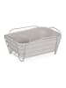 relaxdays Brotkorb in Silber/ Grau - (B)23,5 x (H)10 x (T) 17 cm