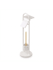 relaxdays WC Garnitur in Weiß/ Natur - (B)21,5 x (H)79 x (T)21,5 cm