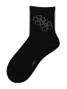 Kunert Socken Flower Love Blumenmuster in Black