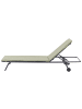 Beliani Gartenliege VOLTERRA in Grün/Grau - (W) 75 x (H) 27 x (L) 168 cm