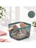 relaxdays Aufbewahrungskorb in Mint - (B)26x (H)17,5 x (T)24,5 cm