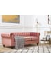 Beliani 3-Sitzer Sofa CHESTERFIELD in Rosa/Schwarz - (W) 202 x (H) 70 x (L) 75 cm