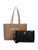 Replay Shopper Tasche 35.5 cm in dirty pale beige - black