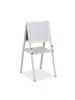relaxdays Kinderstandtafel in Weiß - (B)39 x (H)65 - 77 x (T)44,5 cm