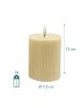 relaxdays 4 x LED Kerzen in Beige - (H)13 x Ø 7,5 cm