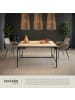 tectake Esstisch Belfast 120 x 75 x 75 cm, Industrial Holz hell, Eiche Sonoma