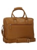 Dermata Aktentasche Leder 39 cm Laptopfach cognac