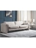 Beliani 3-Sitzer Sofa MAUNU in Beige/Schwarz - (W) 237 x (H) 76 x (L) 83 cm
