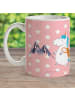 Mr. & Mrs. Panda Kindertasse Einhorn Bergsteiger ohne Spruch in Rot Pastell