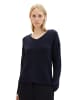 Tom Tailor Pullover KNIT V-NECK in Blau