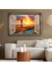 MuchoWow Leinwand Bilder Dunkelorange