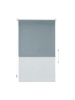 relaxdays 2x Verdunkelungsrollo in Grau - (B)70 x (H)160 cm