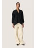 Soaked in Luxury Kurzarm-Bluse SLRaye Lockere Passform in Black