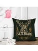 Mr. & Mrs. Panda Sofa Kissen Hirsch Humorvoll Design mit Spruch in Weiß