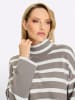 Heine Pullover in taupe-ecru-geringelt