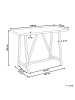 Beliani Esstisch TALAMONE in Braun/Grau - (W) 70 x (H) 100 x (L) 140 cm
