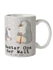 Mr. & Mrs. Panda Kaffeetasse Pinguin Bester Opa der Welt mit Spruch in Grau Pastell