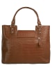 Cluty Handtasche echt Leder in cognac