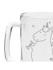 Mr. & Mrs. Panda Bierkrug Einhorn Fitness ohne Spruch in Transparent