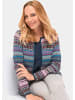 GOLDNER Jacke Jacquardstrickjacke mit farbenfrohem Ringelmuster in bunt / gemustert