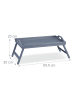 relaxdays 2 x Betttablett in Grau - (B)50x (H)6,5 x (T)30 cm