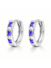 schmuck23 Creolen 925 Silber Zirkonia 0,3 cm x 1,2 cm