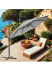 SONGMICS Sonnenschirm Sheld in Graphitgrau - (D)300 x (H)235 cm