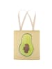 Mr. & Mrs. Panda Stofftasche Avocado Kern ohne Spruch in Gelb Pastell