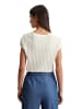 Marc O'Polo Pointelle-T-Shirt slim in white cotton