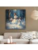 OnlyWow Leinwand Bilder Hellblau