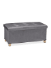 relaxdays Sitzbank in Dunkelgrau - (B)76 x (H)34 x (T)38 cm