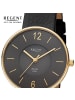 Regent Armbanduhr Regent Lederarmband schwarz extra groß (ca. 33mm)