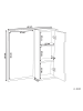 Beliani Bad-Spiegelschrank PALMAS in Weiß - (W) 60 x (H) 60 x (L) 16 cm