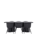 ebuy24 Essgruppe Olivia (7-teilig) Schwarz 100 x 210 cm