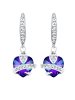 Elli Ohrringe 925 Sterling Silber Herz in Violett