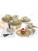 Seltmann Weiden 6er Set Henkelbecher mit Untertassen Beat Color Glaze 350 ml in Sandbeige
