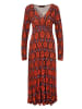 Aniston SELECTED Midikleid in dunkelrot-schwarz-blau-rot