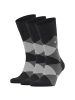 Burlington Socken 3er Pack in Schwarz/Grau