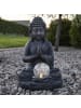 STAR Trading Solar Dekorationsleuchte Buddha in Silber