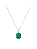 Amen Halskette The Green Square Pendant in silber