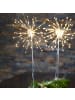 MARELIDA LED Stern Feuerwerk Tischleuchte H: 50cm in silber