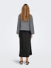 JACQUELINE de YONG Strickpullover Kurz U-Boot-Ausschnitt Tiefe Schultern in Grau-3