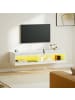 HOMCOM TV Schrank in Hochglanzweiß 140L x 40B x 30H cm